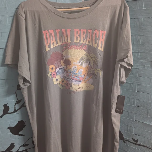 Torrid Smurfs Graphic Tee 3X - Picture 3 of 6